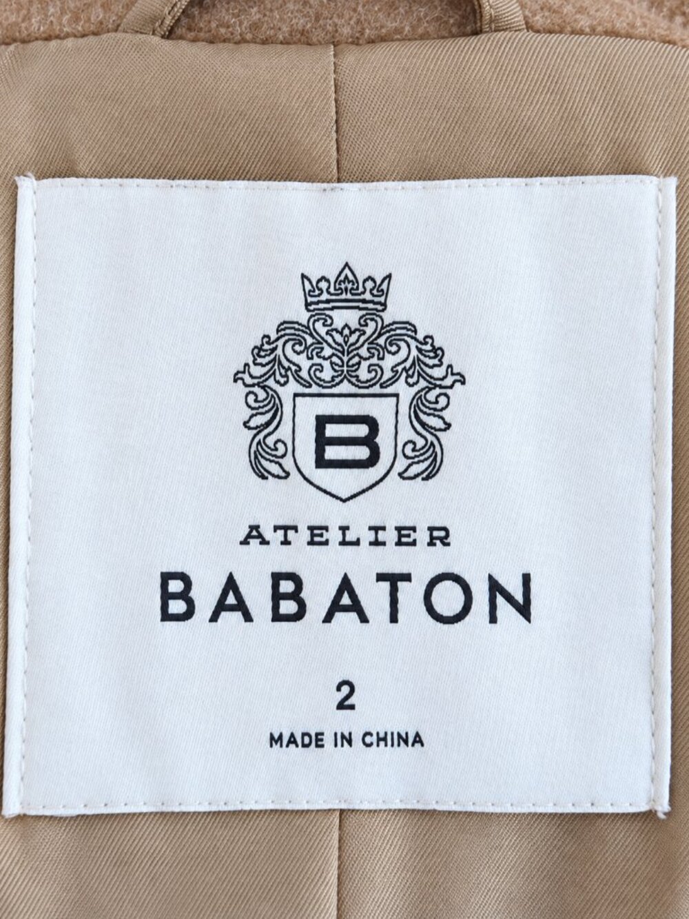 Aritzia Babaton The Slouch Camel Wool Coat – Size 2 - Picture 4 of 5